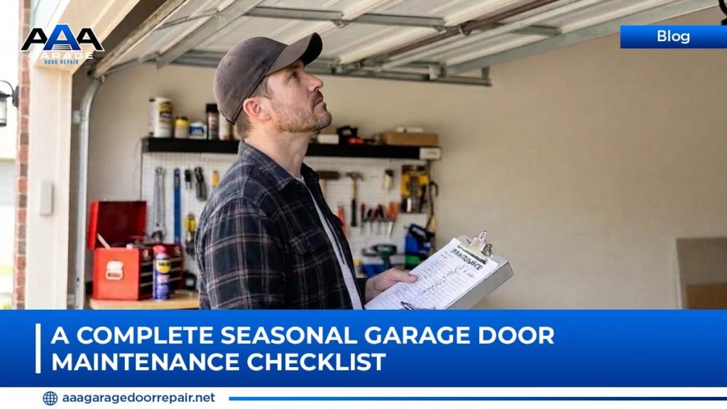 seasonal garage door checklist